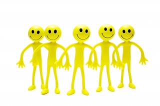 Group of smiley followers